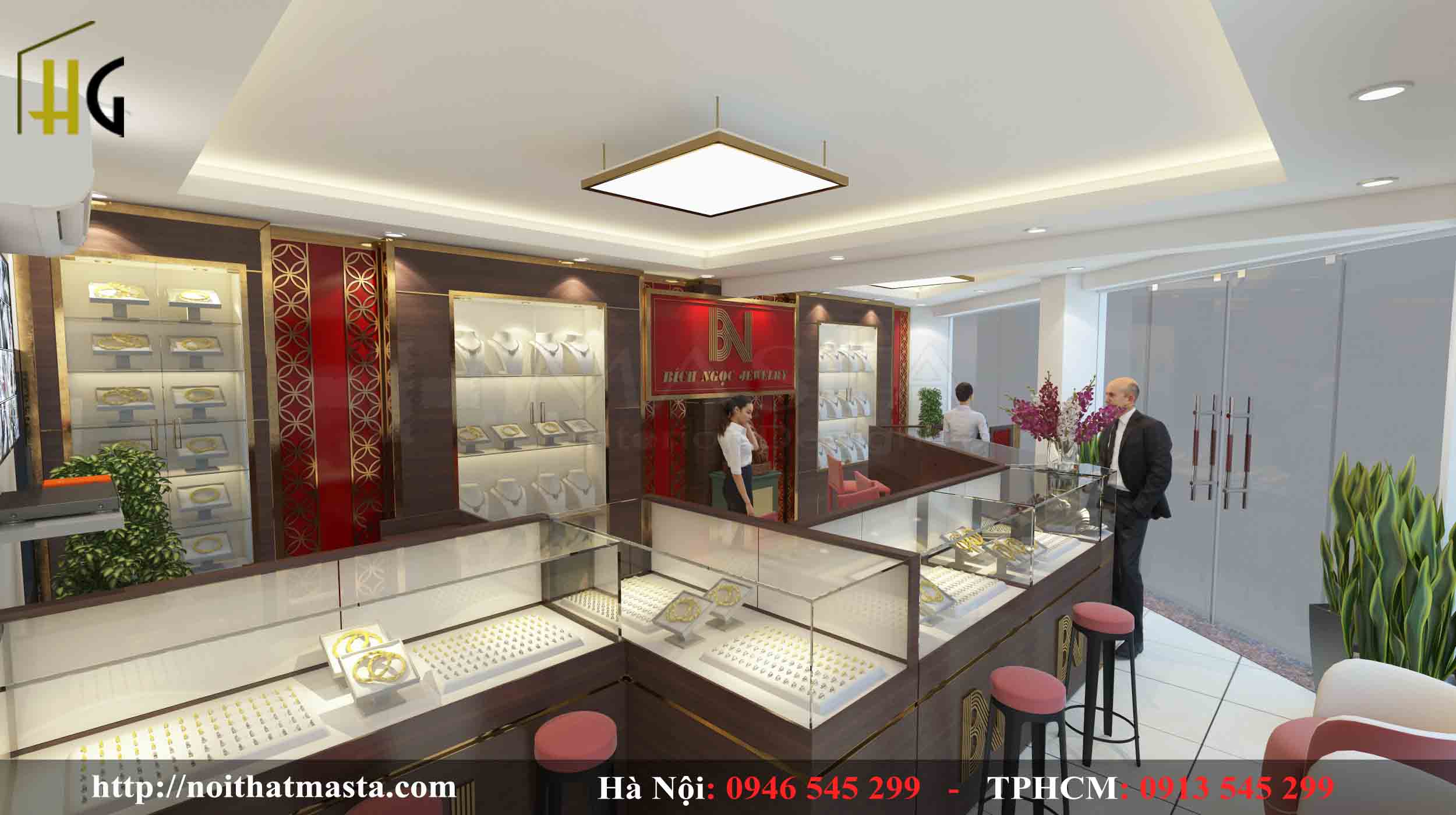 Thiết kế tiệm vàng bạc - chị hương 