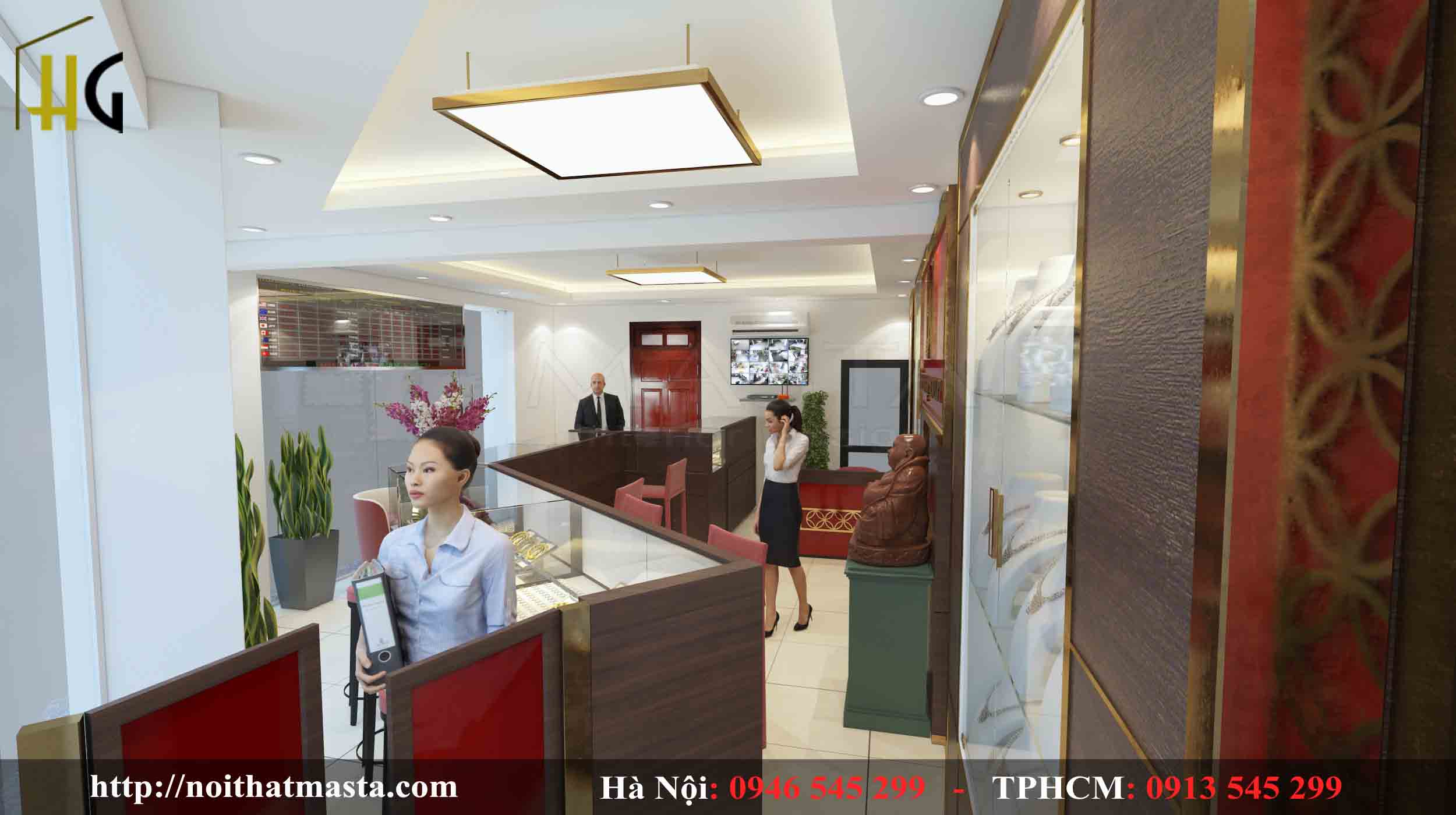 Thiết kế tiệm vàng bạc - chị hương 