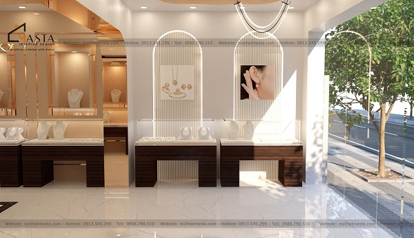 Các loại ánh sáng phù hợp cho showroom ngọc trai khu trưng bày