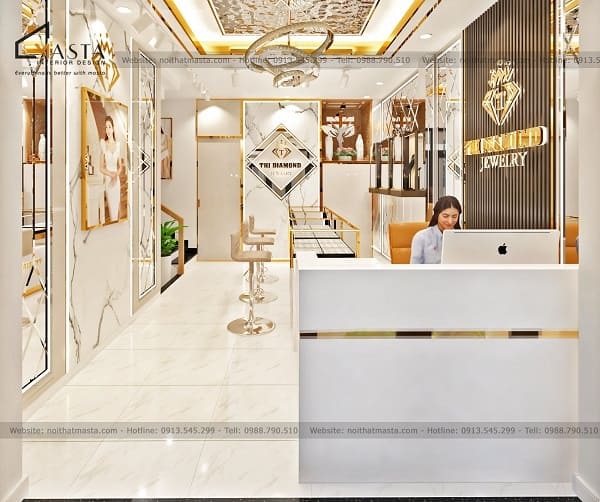 Mẫu thiết kế tiệm trang sức lấy cảm hứng từ phong cách luxury