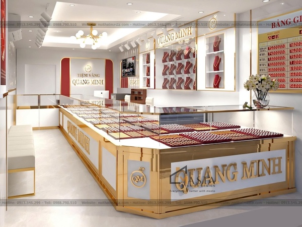 Nội Thất Masta nhận thiết kế - thi công tiệm vàng diện tích 50m2