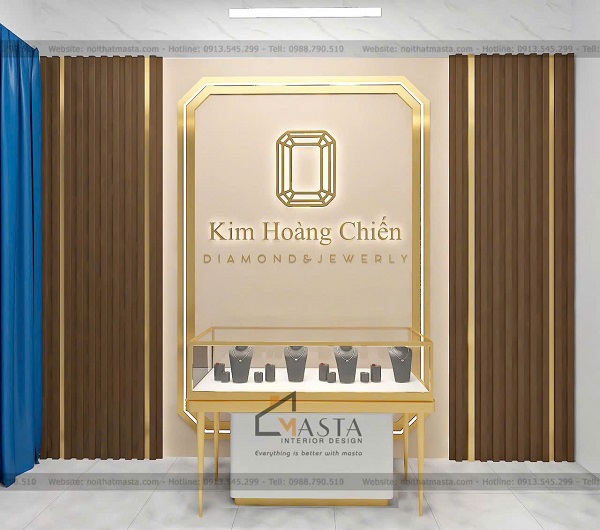 Đặt quầy trưng bày ở khu vực trung tâm để khách hàng dễ lựa chọn trang sức