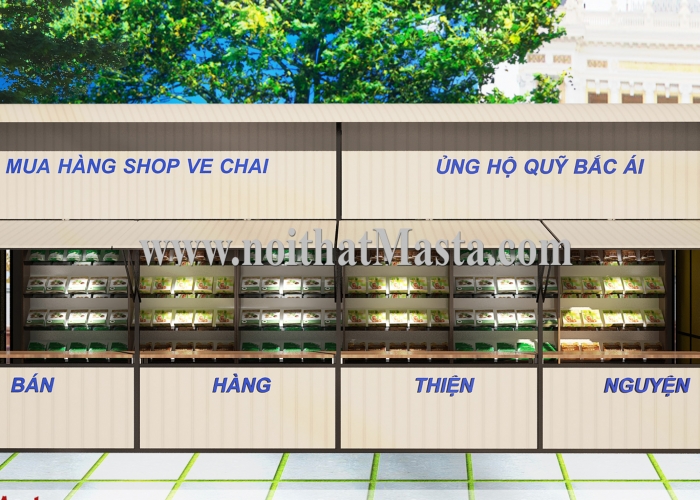 Thiết kế Kiosk bán hàng của cô Nga tại Quận 1 tphcm