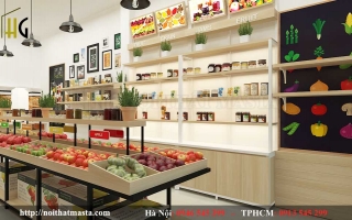 THIẾT KẾ NỘI THẤT SHOP TRÁI CÂY - CHỊ PHƯƠNG - Q. BÌNH TÂN