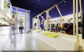 Đã mắt trong thiết kế shop thời trang trẻ em độc đáo