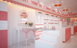 5 mẫu thiết kế shop mỹ phẩm với sắc hồng ngọt ngào