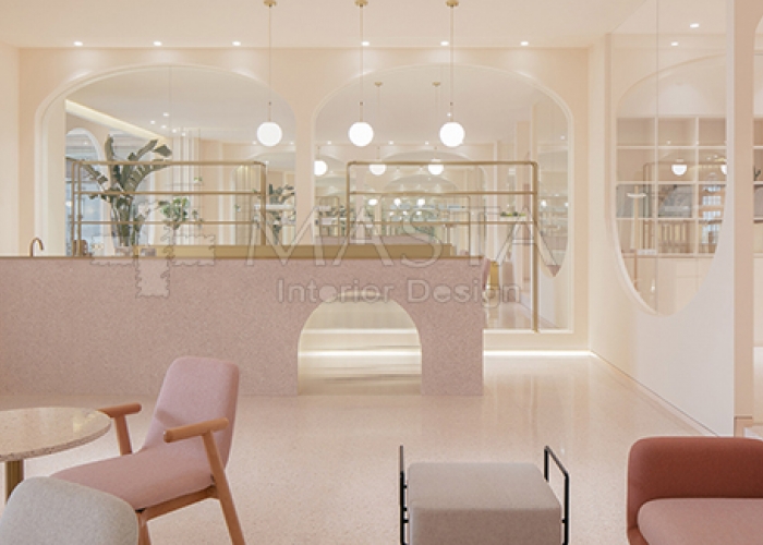 Thiết kế sảnh Spa sang trọng chị Cẩm Vy- Long an