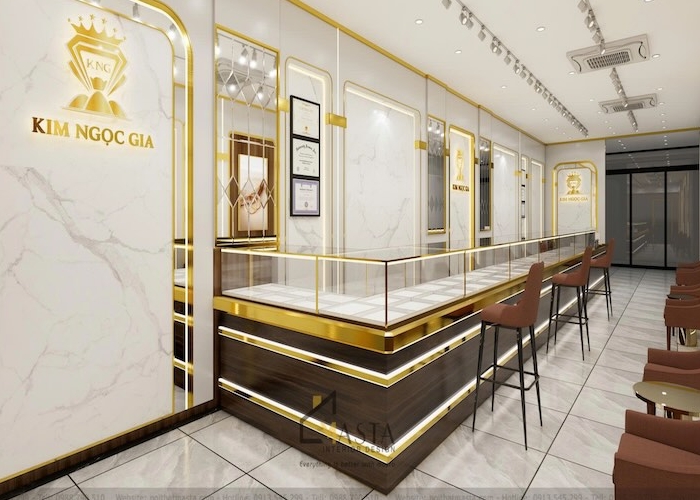 Thiết Kế Tiệm Vàng Bạc Đá Quý Kim Ngọc Gia, Bình Tân