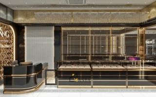 Thiết Kế Tiệm Vàng Phong Cách Art Deco Sang Trọng Và Đầy Cuốn Hút