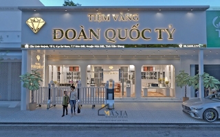 Thiết Kế Tiệm Vàng 100m2 Sang Trọng, Chuẩn Luxury Showroom