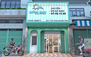 Thiết kế cửa hàng mẹ và bé Quỳnh Baby tại Bình Thạnh, HCM