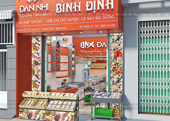 Thiết kế cửa hàng thủy hải sản Đan Nhi tại Biên Hòa, Đồng Nai
