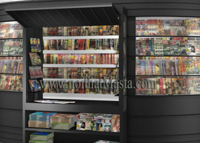 Thiết kế nội thất kiosk bán sách báo