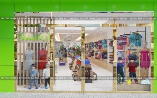 Thiết kế mặt tiền shop thời trang ấn tượng, thu hút