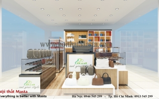 Thiết kế nội thất shop phụ kiện thời trang nam a.Dương - Long Biên