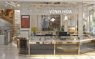 Cách trang trí tiệm vàng đẹp, hiện đại và sang trọng