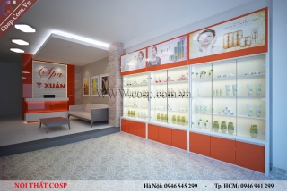 Thiết kế nội thất cửa hàng mỹ phẩm Ý Xuân tại quận Tân Phú