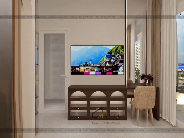 Bố trí hệ gương lớn viền Led để thuận tiện cho việc sinh hoạt