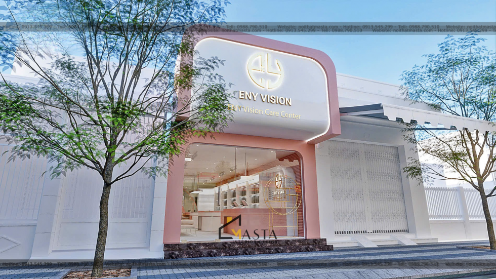 Phối cảnh 3D thiết kế tiệm mắt kính ENY VISION