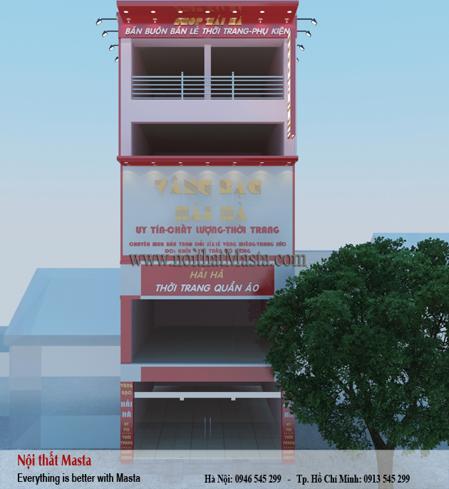 Thiết kế nội thất cửa hàng anh Hải - Nghệ An1