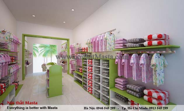Thiết kế nội thất shop thời trang trẻ em