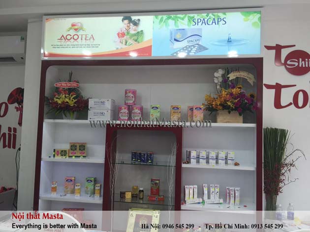 thiết kế nội thất cửa hàng thực phẩm chức năng