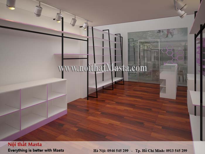 Thiết kế nội thất shop thời trang - chị My - Tân Bình3
