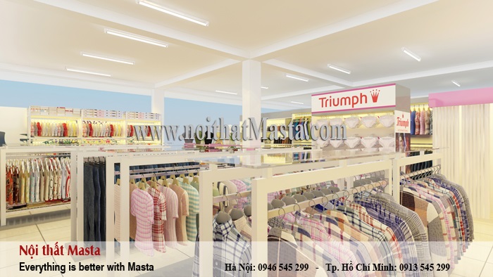 thiết kế nội thất shop thời trang