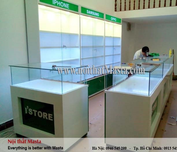 Thiết kế nội thất cửa hàng điện thoại di động anh Thao - Ba Vì2