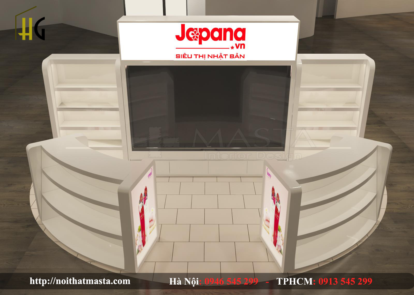 Khu vực bày sản phẩm mẫu của Japanna