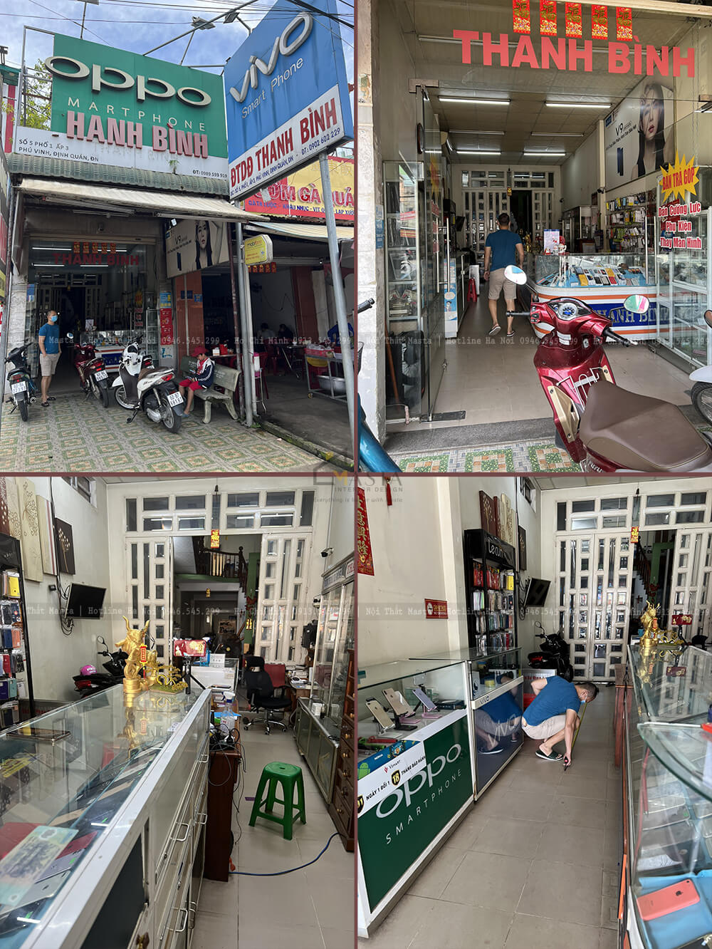 Hiện trạng shop điện thoại Thanh Bình trước khi thiết kế, thi công
