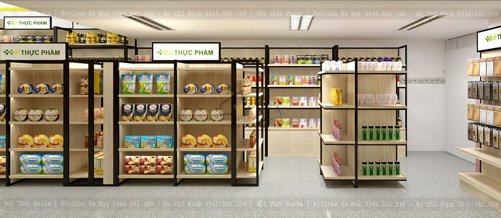 Thiết kế nội thất siêu thị tối ưu công năng