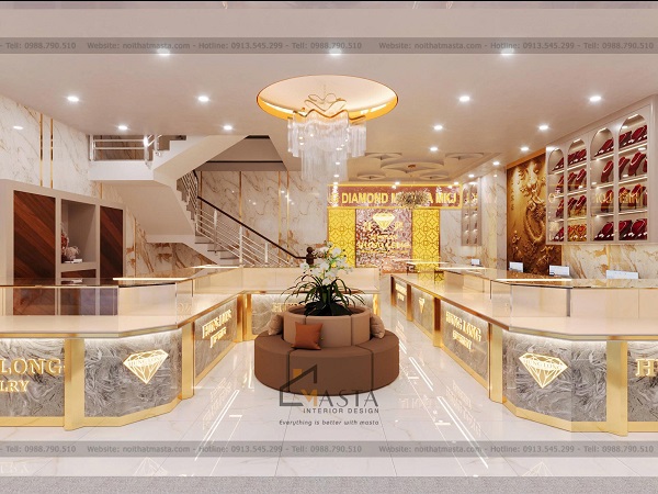 Thiết kế tiệm vàng 80m2 cần lưu ý những gì?
