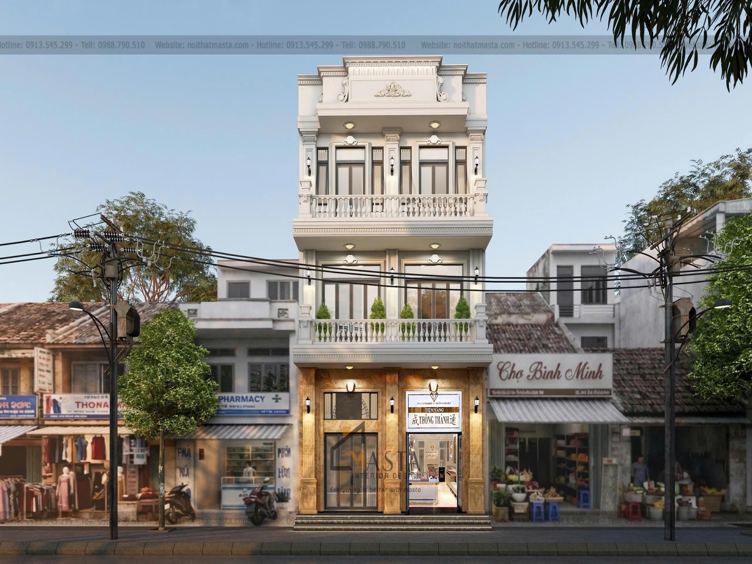Nội Thất Masta chuyên thiết kế tiệm vàng 80m2 phù hợp với mọi ngân sách