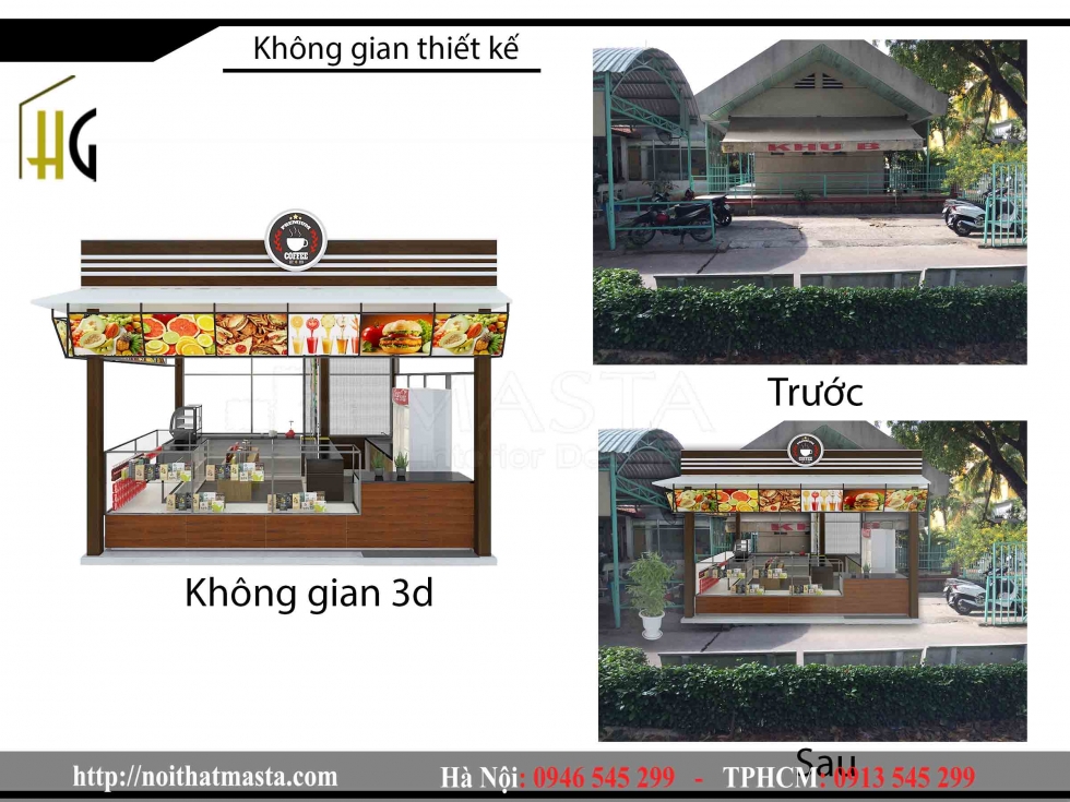 Thiêt kế cửa hàng thực phẩm Anh Khoa KIOSK