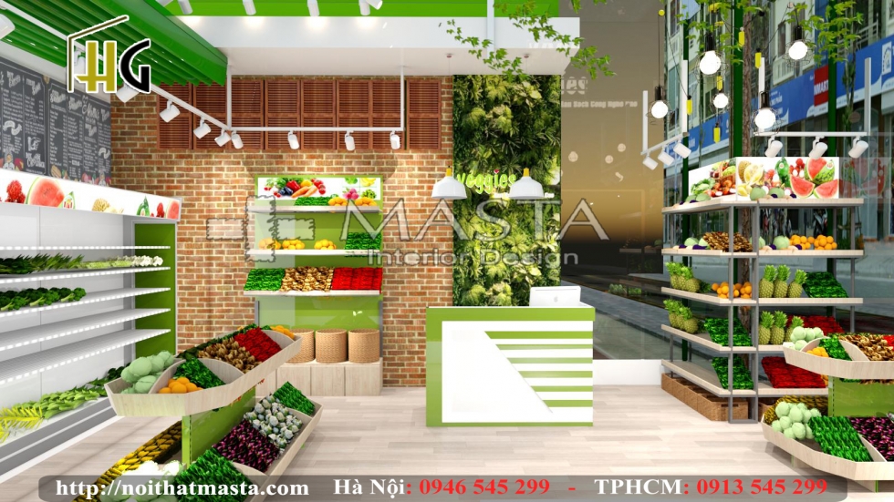 Thiết kế cửa hàng trái cây Chị Mai- Tân Binh