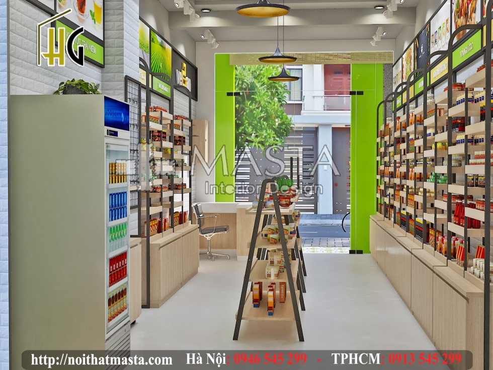 Thiết Kế Nội Thất Cửa Hàng Thực Phẩm - Kháng Ly - Tân Bình