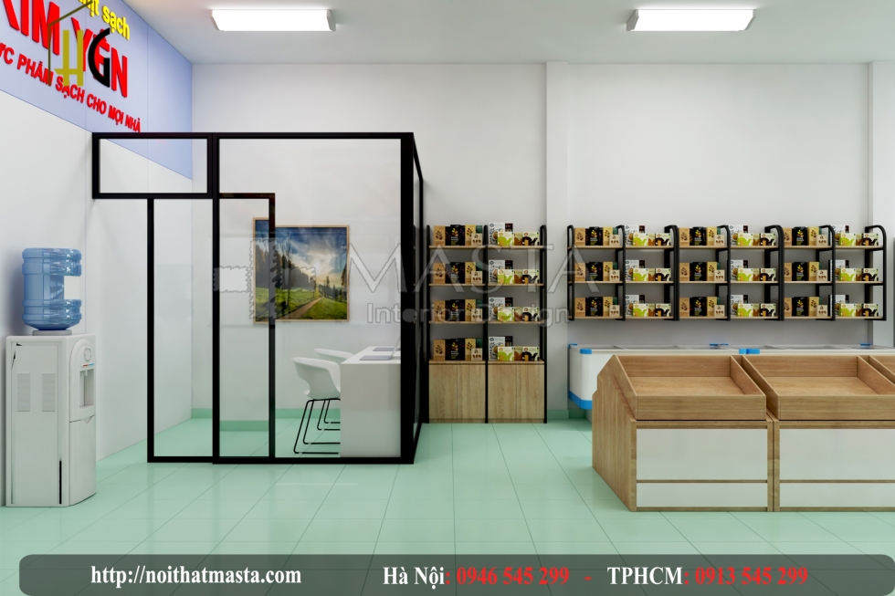 Thiết Kế Nội Thất Cửa Hàng Thực Phẩm - Kim Yến