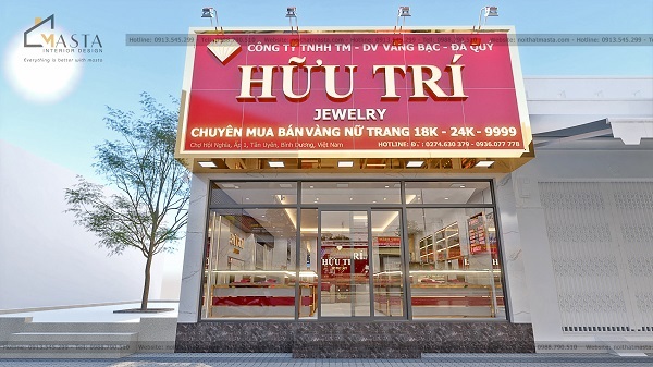 Chi phí thuê mặt bằng chiếm 10-30% tổng ngân sách thiết kế tiệm vàng