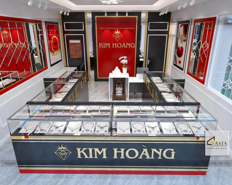 Cách bố trí tiệm vàng sang trọng và thu hút