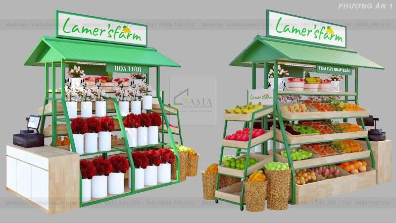 Cách thiết kế cửa hàng trái cây hút mắt khách hàng từ xa