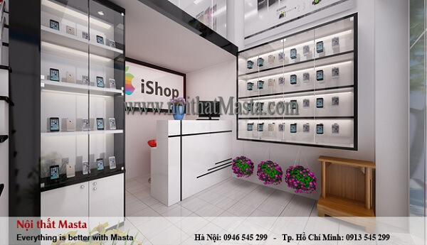 Cách sắp xếp nội thất cửa hàng điện thoại theo giá bán