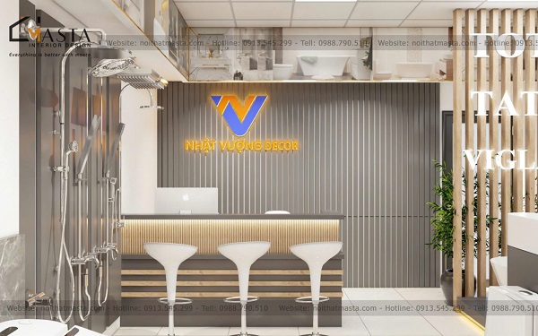 Lợi ích của việc đầu tư vào thiết kế showroom thiết bị vệ sinh là tiết kiệm diện tích