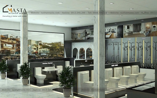 Tiết kiệm chi phí vận hành khi đầu tư vào thiết kế showroom thiết bị vệ sinh