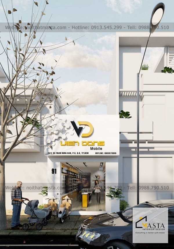 Kết hợp hình ảnh 3D, logo chữ nổi để tạo ấn tượng cho khách hàng
