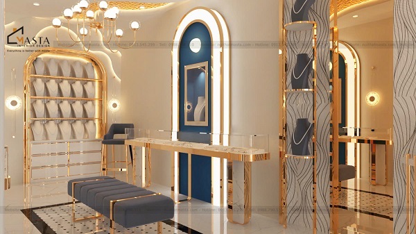 Mẫu tủ trang sức phong cách hiện đại, thanh mảnh