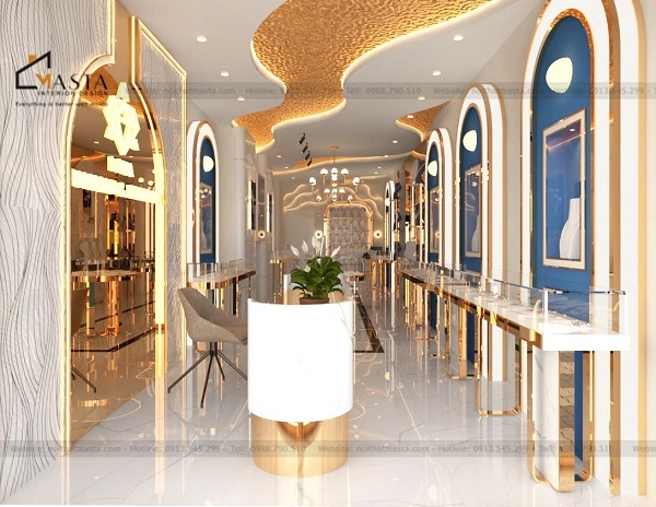 Cách phân chia khu vực trong showroom trang sức nổi bật, tiết kiệm diện tích