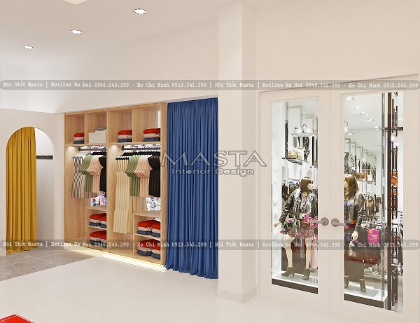 Cách bố trí nội thất shop quần áo phong cách hiện đại