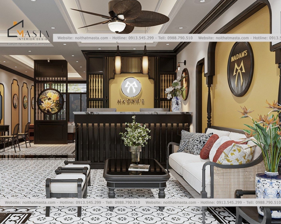 Spa thiết kế phong cách hiện đại kết hợp Indochine