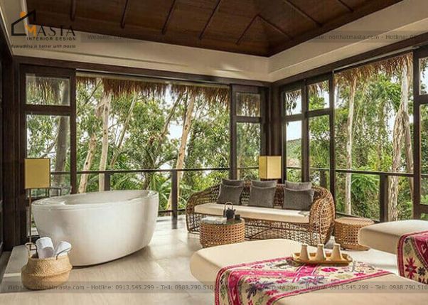 Mẫu spa phong cách thiên nhiên
